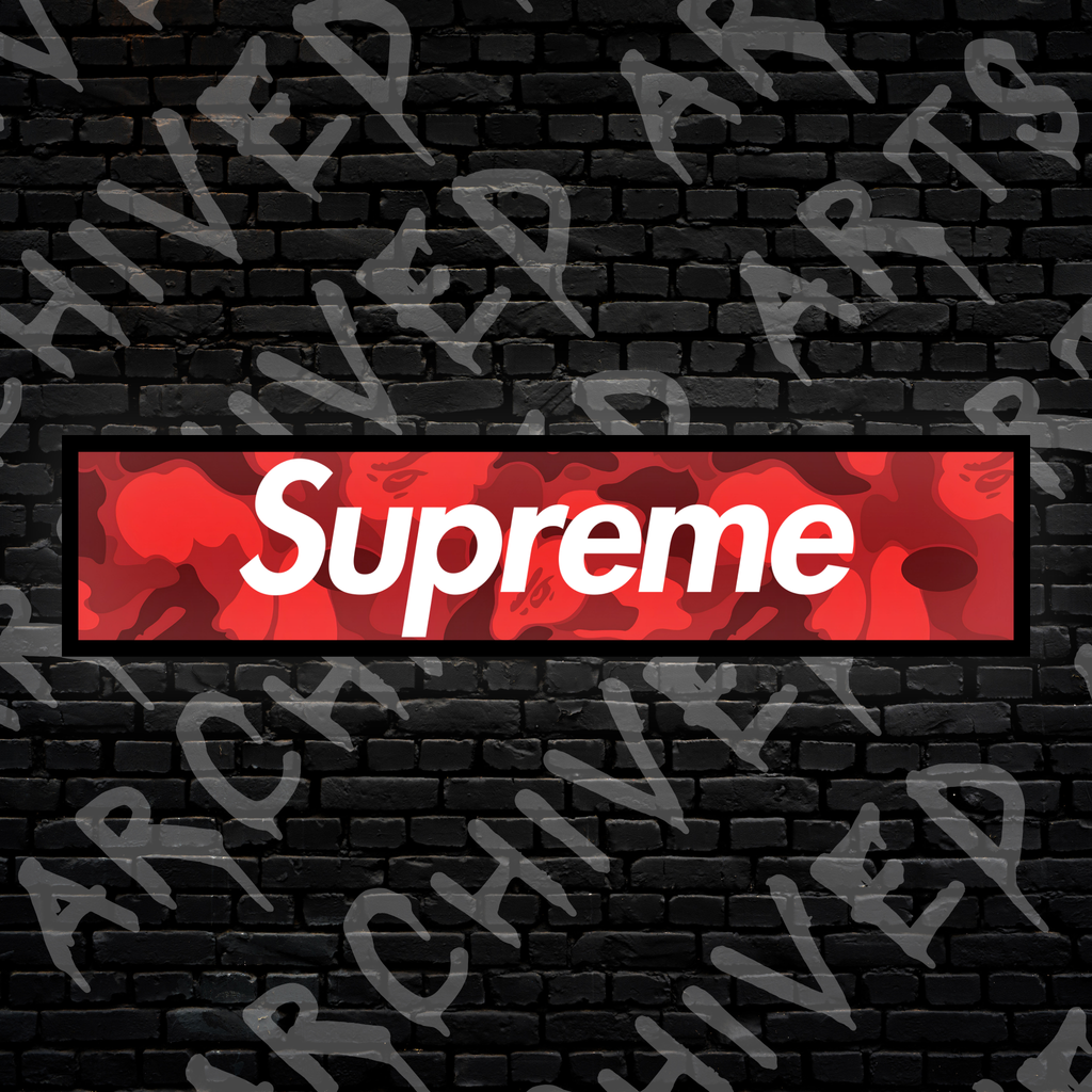 RED CAMO SUP' BOX LOGO