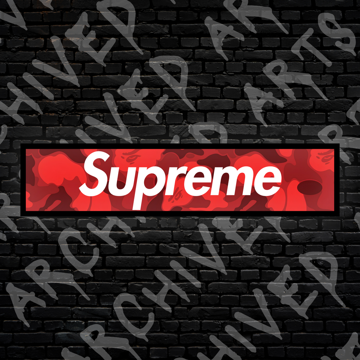 RED CAMO SUP' BOX LOGO
