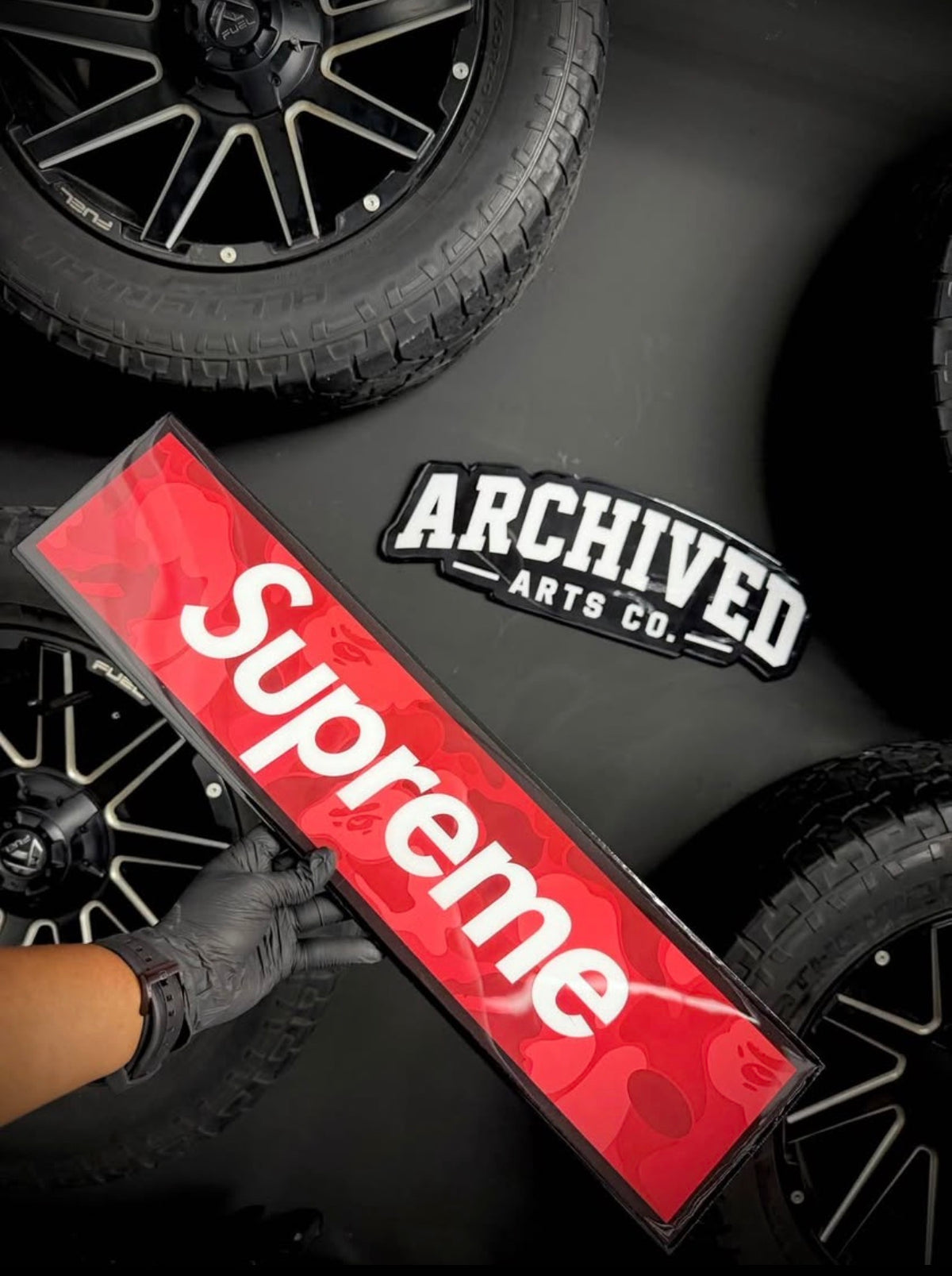 RED CAMO SUP' BOX LOGO